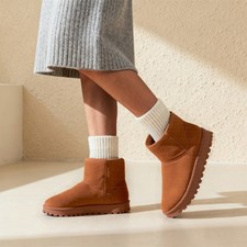 Ladies Womens Flat Ankle Warm