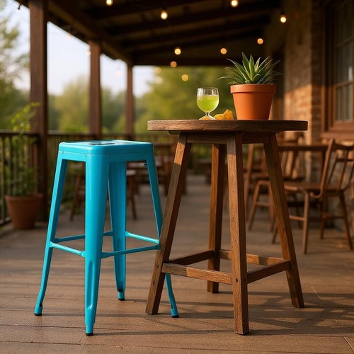 Blue metal tolix style - metal,