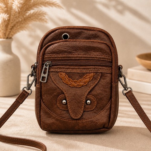Crossbody bag travel leather