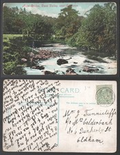 KEVII WINCLE Macclesfield Postmark Rope Bridge Dane Valley Nr Congleton Postcard