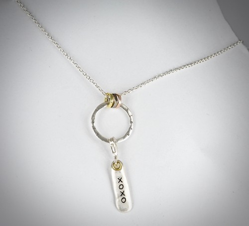 Bjorg pendant xoxo oxidised - bjorg,