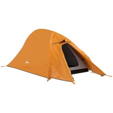 Outsunny Double Layer Camping Tent, 1-2 Man, Orange, Refurbished