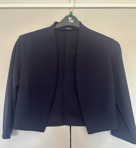 Navy blue bolero style jacket - navy,
