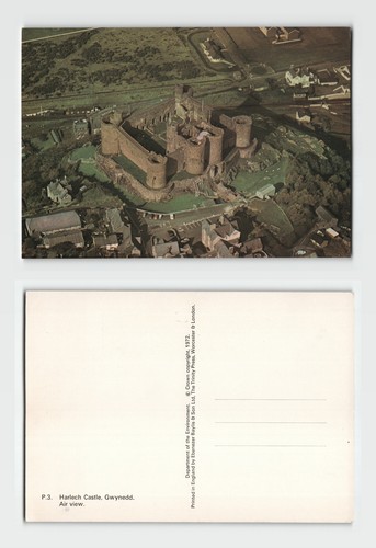 Postcard aerial view - view, harlech