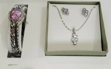 Cote d' Azur Silver Tone Pink