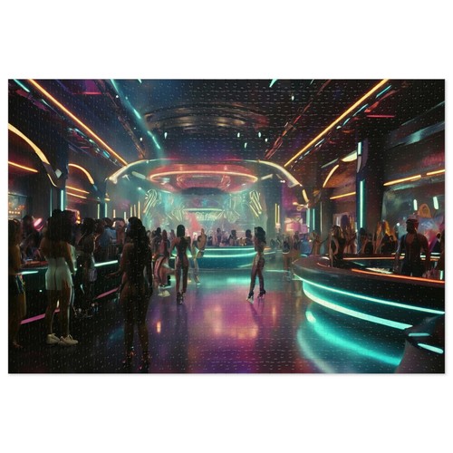 Futuristic nightclub vibrant - nightclub,