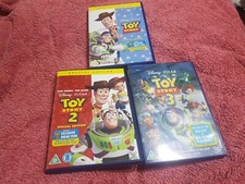 Set Of 3 Mint Cond Disney Toy Story 1, 2 & 3 DVD's Buzz Woody Jessie