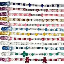 Personalised Boys and Girls Dummy Clips various colours and clip