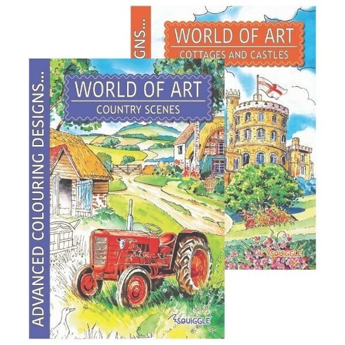 World art adult colouring - art,