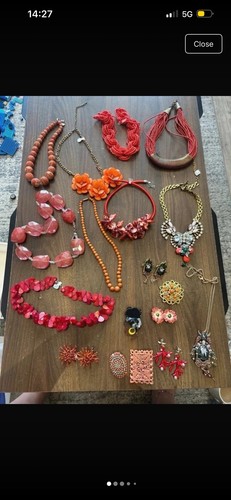 Orange coral jewellery bundle - jewellery,