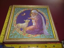 MARGARET W. TARRANT LITTLE LAMB MOTHER/CHILD FRAMED VINTAGE PRINT/PICTURE *READ*