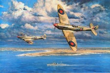 SPITFIRE OIL PAINTING HD 4K FRAMED CANVAS WALL ART LARGE 20"X30"