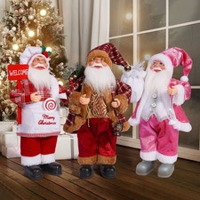 Xmas Standing Santa Claus Doll Decoration Figure Christmas Ornament Gift