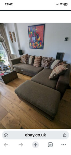 Dfs sofa brown - corner,