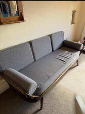 RETRO VINTAGE ERCOL STUDIO COUCH SOFA DAY BED CHARCOAL