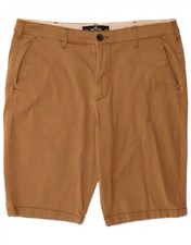 HOLLISTER Mens Chino Shorts W36 Large Beige Cotton CC19