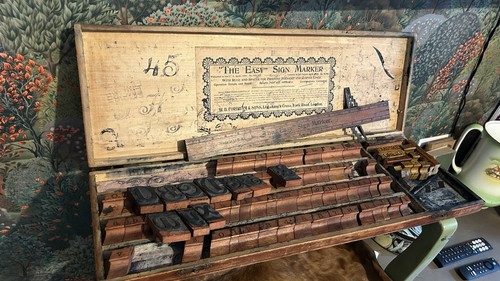 Vintage antique block - vintage, printing