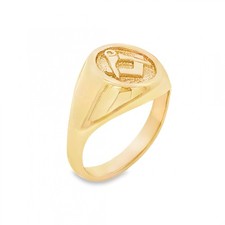 9ct Yellow Gold Oval Masonic