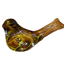 Clear Art Glass Bird With