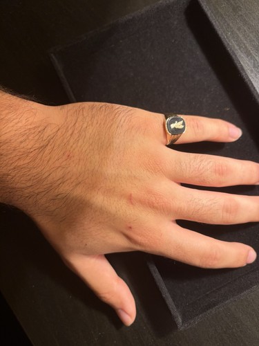 Vintage 9ct gold - vintage, black