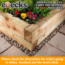 Pressure Treated Sawn Modern Railway Sleepers 200mm x 100mm Top Quality