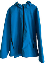 Rocktrail Blue Softshell Jacket – Outdoor Hiking Windbreaker with Hood XL