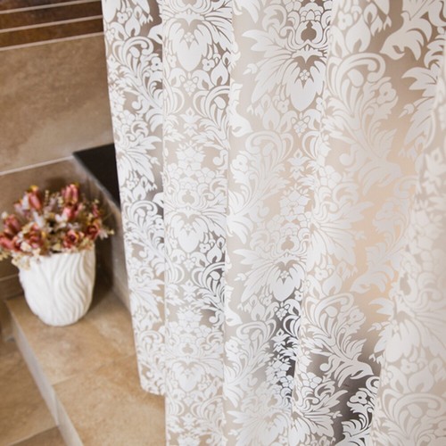 White shower curtain - white,