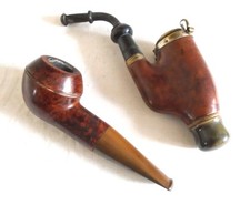 Two Old Vintage/Antique Tobacco Smoking Pipes (one Comoy's 498 Extraordinaire)