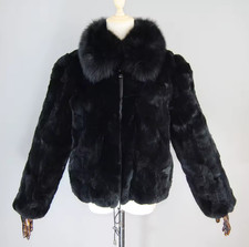 Natural Rex Rabbit Fur Coat