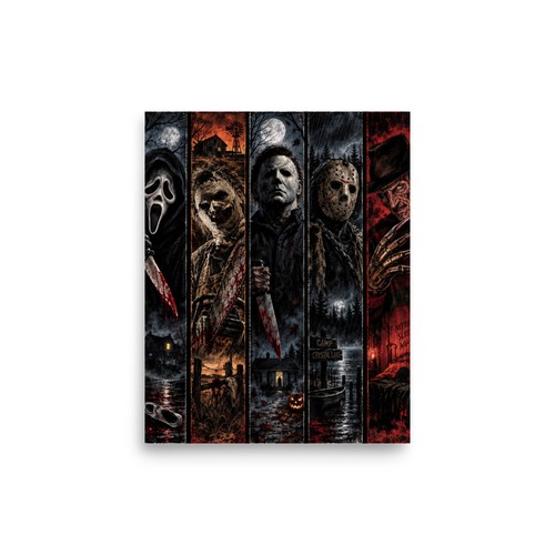 Horror movie themed poster - themed,