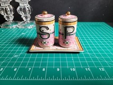 Anthropologie Bistro Tile Garden Spoon Rest + Salt & Pepper Shakers