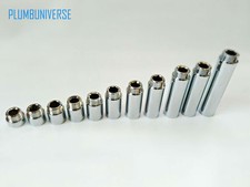 Chrome Radiator valve extension. Chrome plated brass 10mm to 100mm long 1/2" BSP