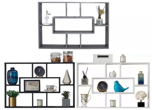 Compartment floating shelves - 7-compartment,