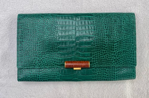 Smythson green mock croc - smythson,