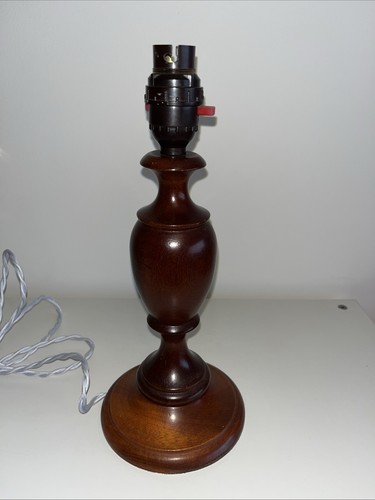 Lovely turned wood lamp - wood, 30cm