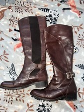 Radley Grosvenor Dark Brown Knee Flat Elasticated Riding Chelsea Boots 6 39