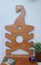 XXL 90cm Vintage Mid Century Wooden Cloakroom Coat Hanger Hooks Theatre Wall Art