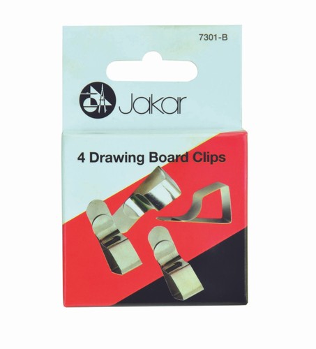 Pack drawing board clips - pack, 4