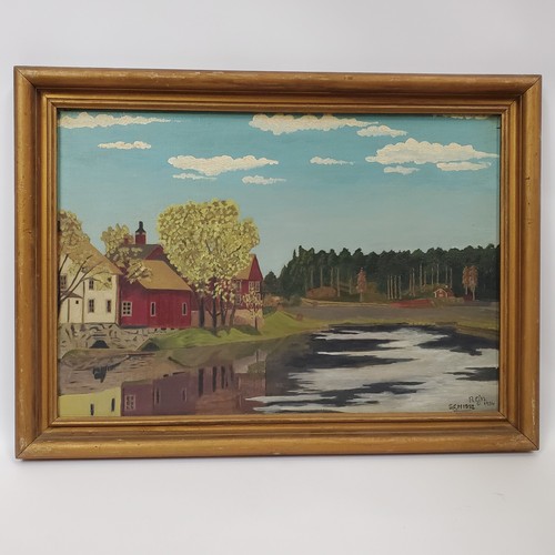 Vtg 1936 swedish landscape - vtg,