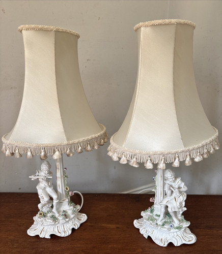 Pair italian porcelain table - pair,