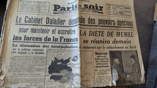 1939 paris soir newspaper - 1939,