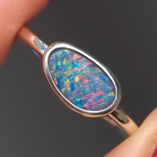 Australian Opal Silver Ring