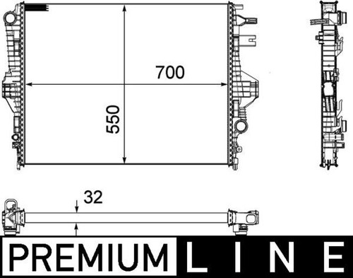 Engine cooling radiator - engine,