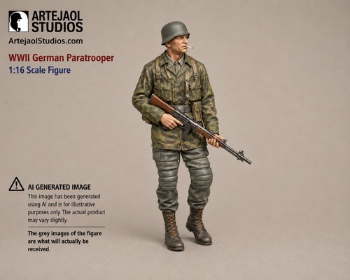 Ww2 german paratrooper - ww2, 1:16