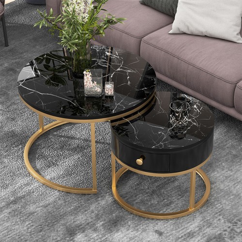 Round nesting coffee table - coffee,