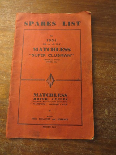 Original 1954 matchless super - 1954,