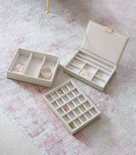 STACKERS Classic Jewellery Box 3-Set Oatmeal/Grey