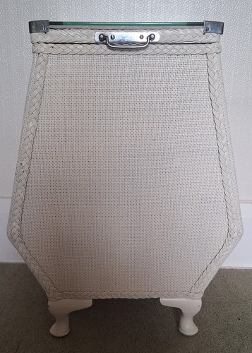 Lloyd loom style linen basket - loom,