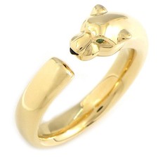 Cartier Ring Panther Small Model B4230100 Onyx Tsavorite Garnet 750YG #58 US8.25