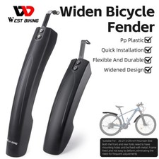 WEST BIKING 26-29inch Mountain Bike Bicycle Widen Front Rear Fender Mudguard Set